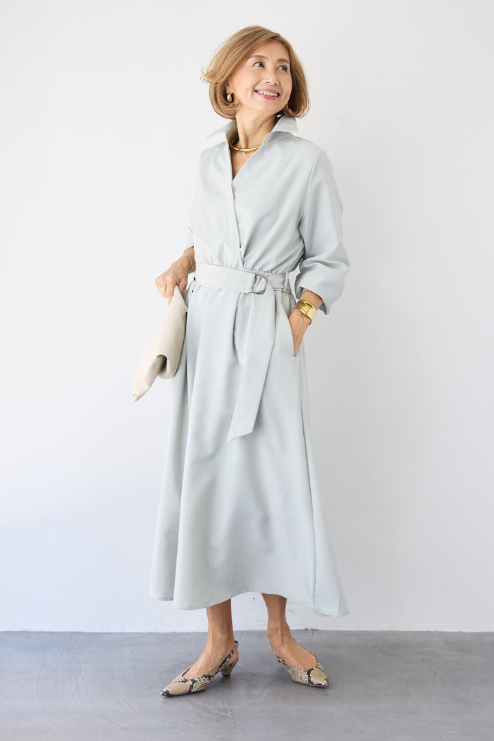 ウエストマークシャツワンピース