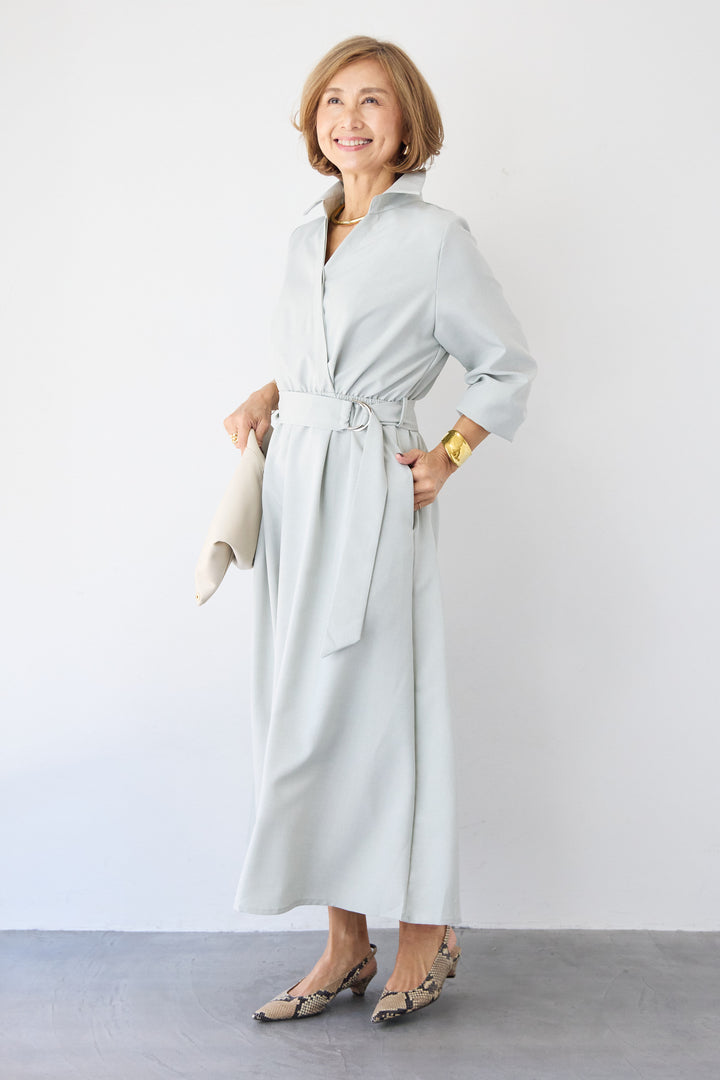 ウエストマークシャツワンピース