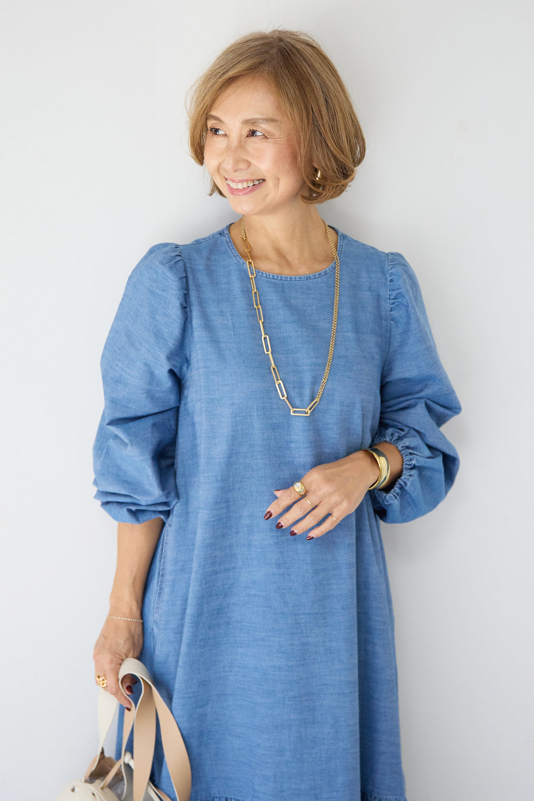 ティアードデニムワンピース