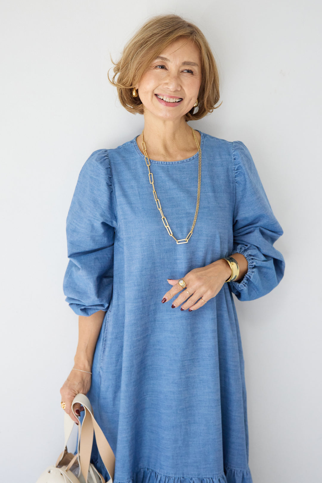 ティアードデニムワンピース