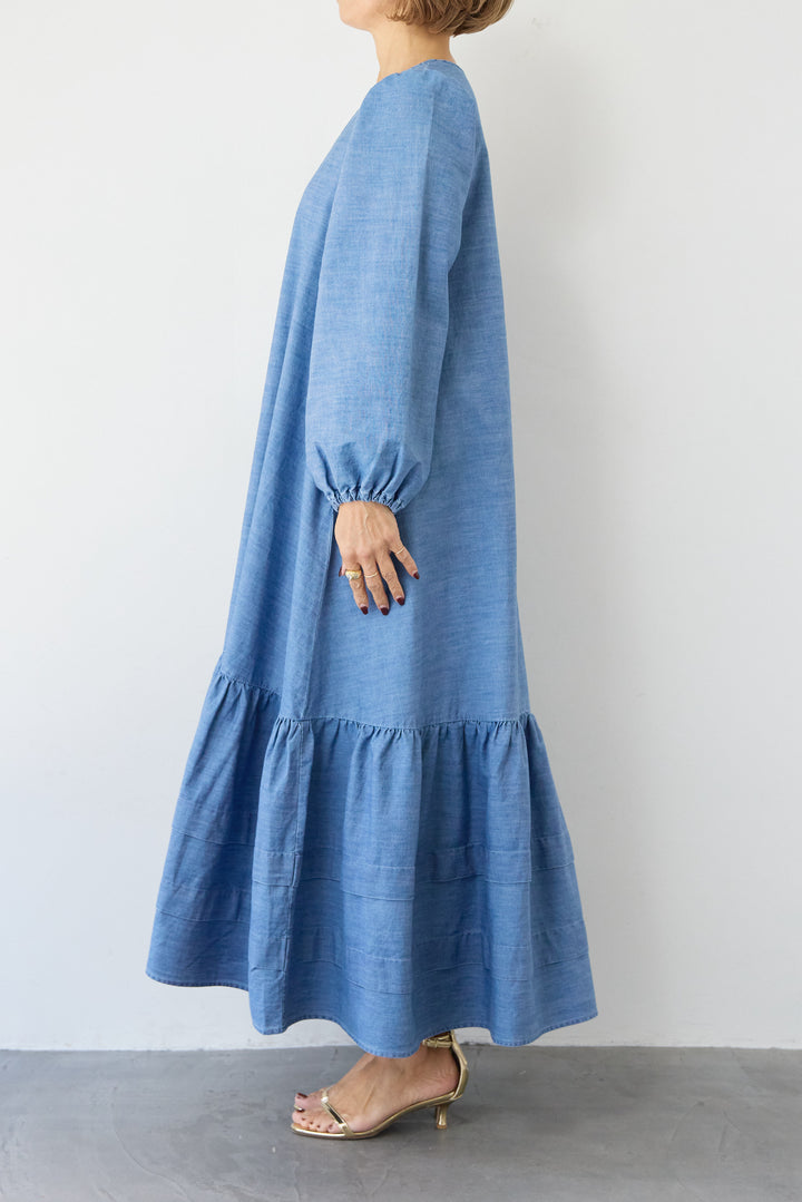 ティアードデニムワンピース
