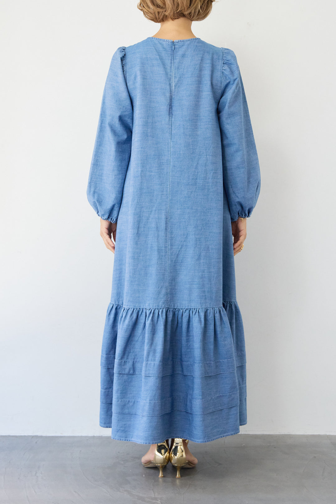 ティアードデニムワンピース