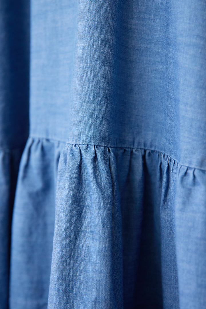 ティアードデニムワンピース