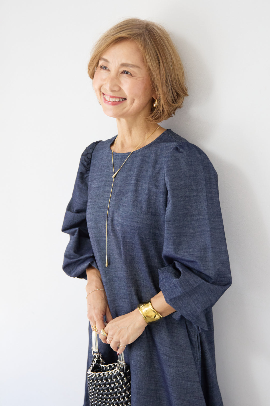 ティアードデニムワンピース