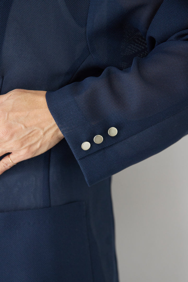 [SET]メッシュジャガードジャケット+カーブデニムパンツ(2set)