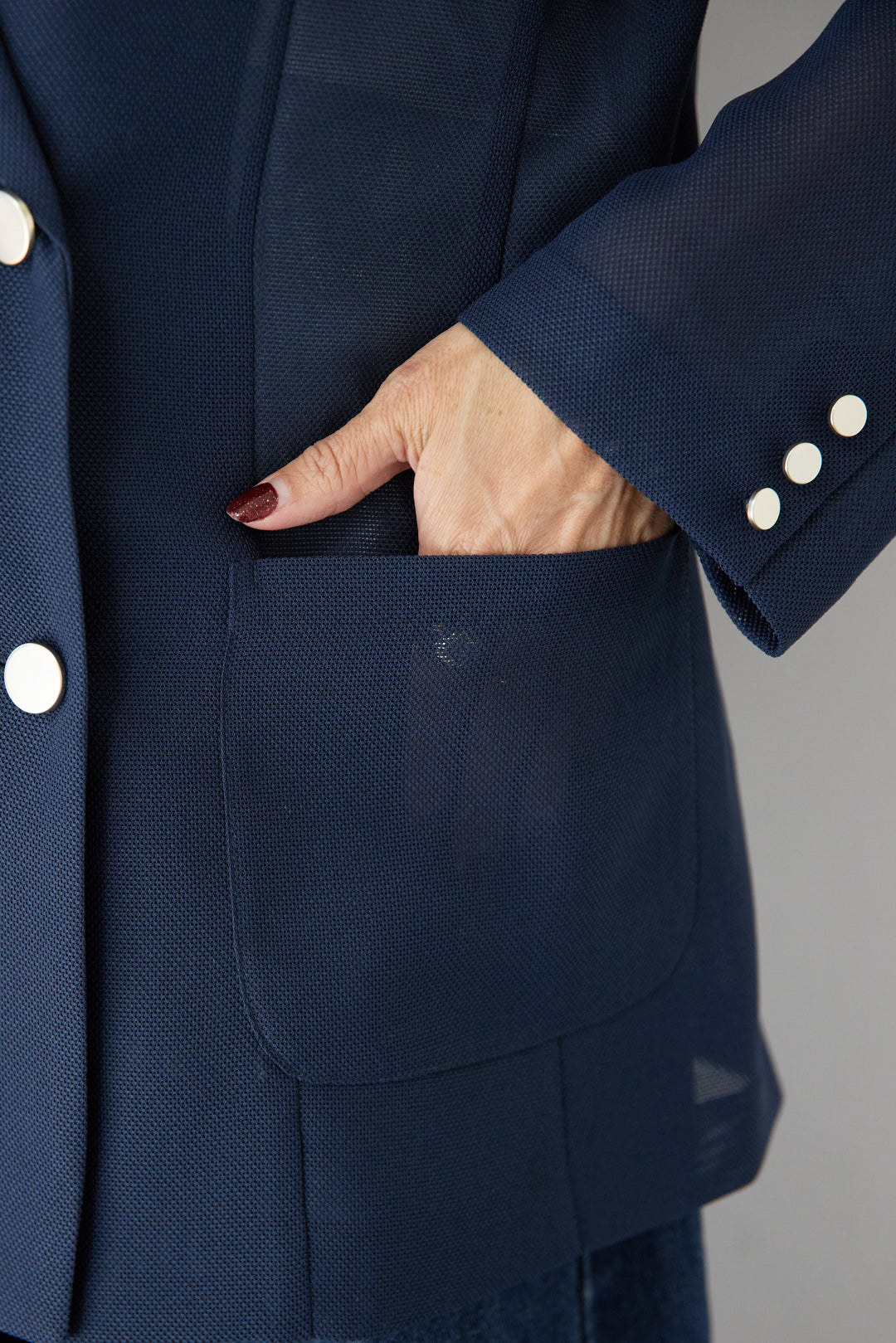 [SET]メッシュジャガードジャケット+カーブデニムパンツ(2set)