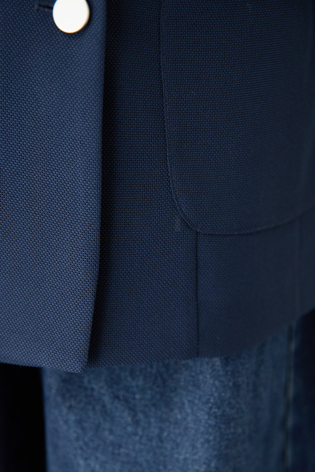 [SET]メッシュジャガードジャケット+カーブデニムパンツ(2set)