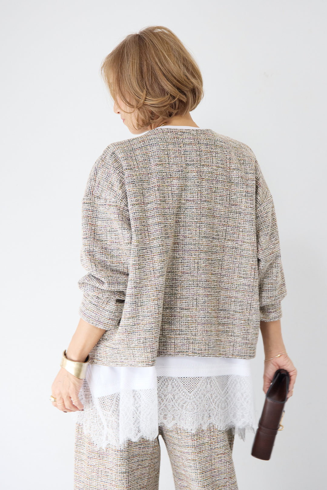 カットツイードドルマンジャケット