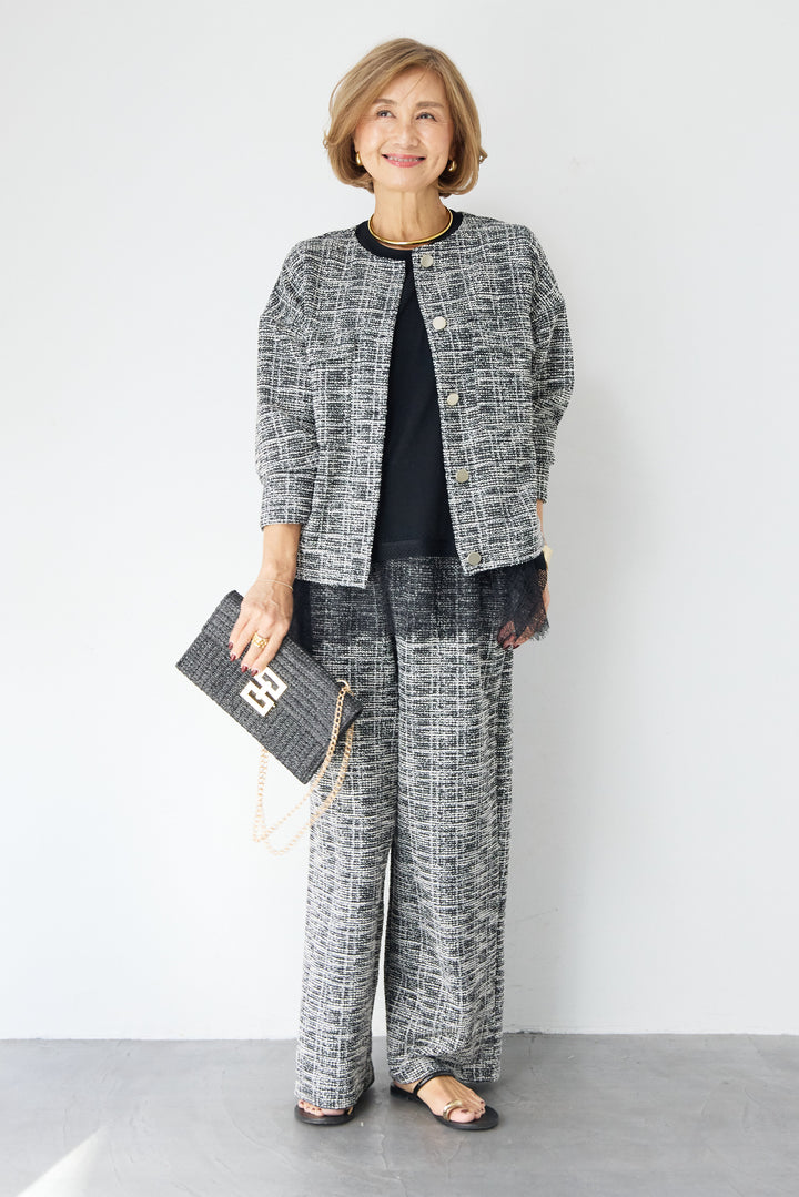 カットツイードドルマンジャケット