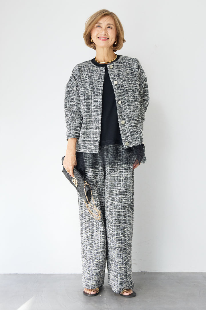 カットツイードドルマンジャケット