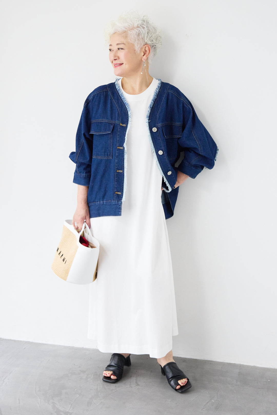 フレンチスリーブTワンピース