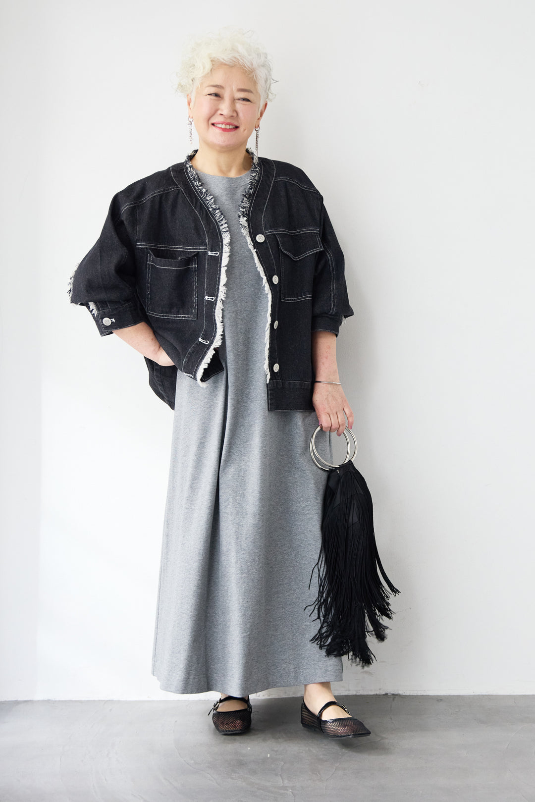 フレンチスリーブTワンピース