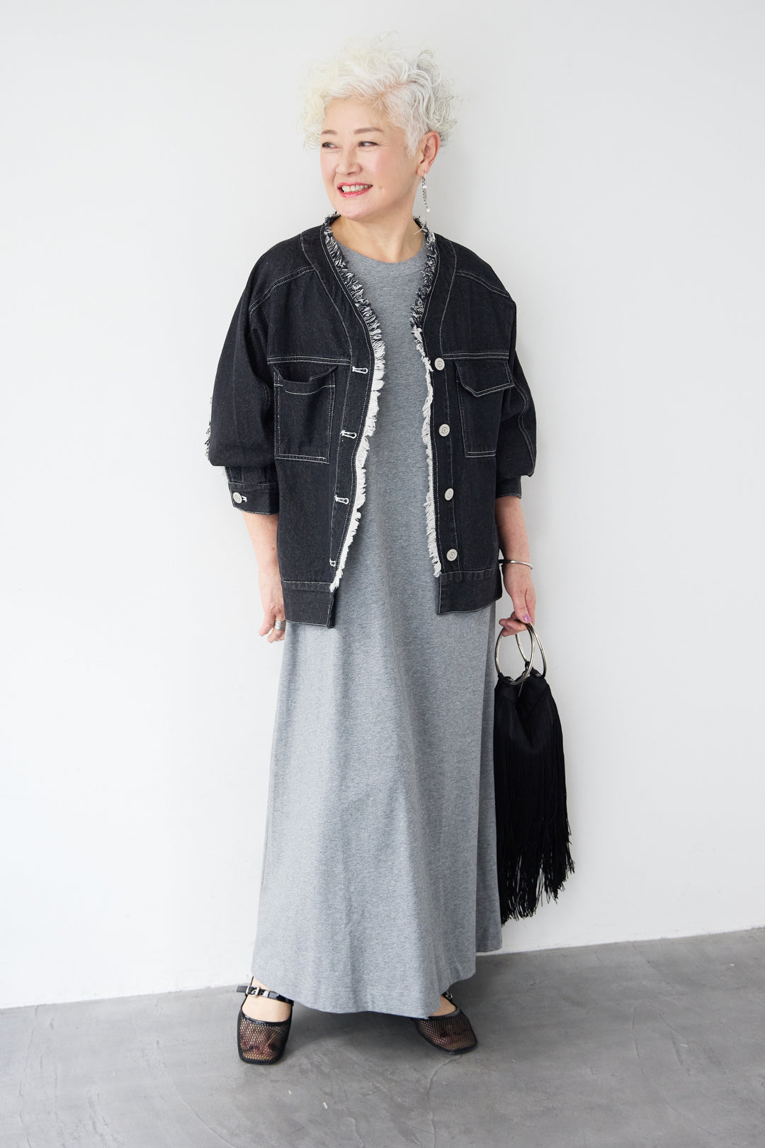 フレンチスリーブTワンピース