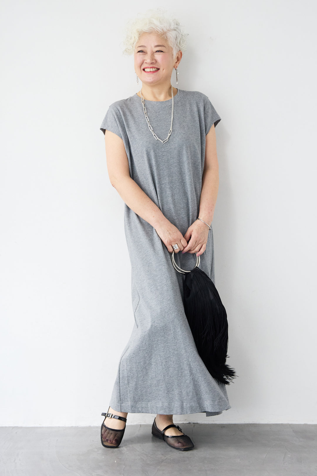 フレンチスリーブTワンピース