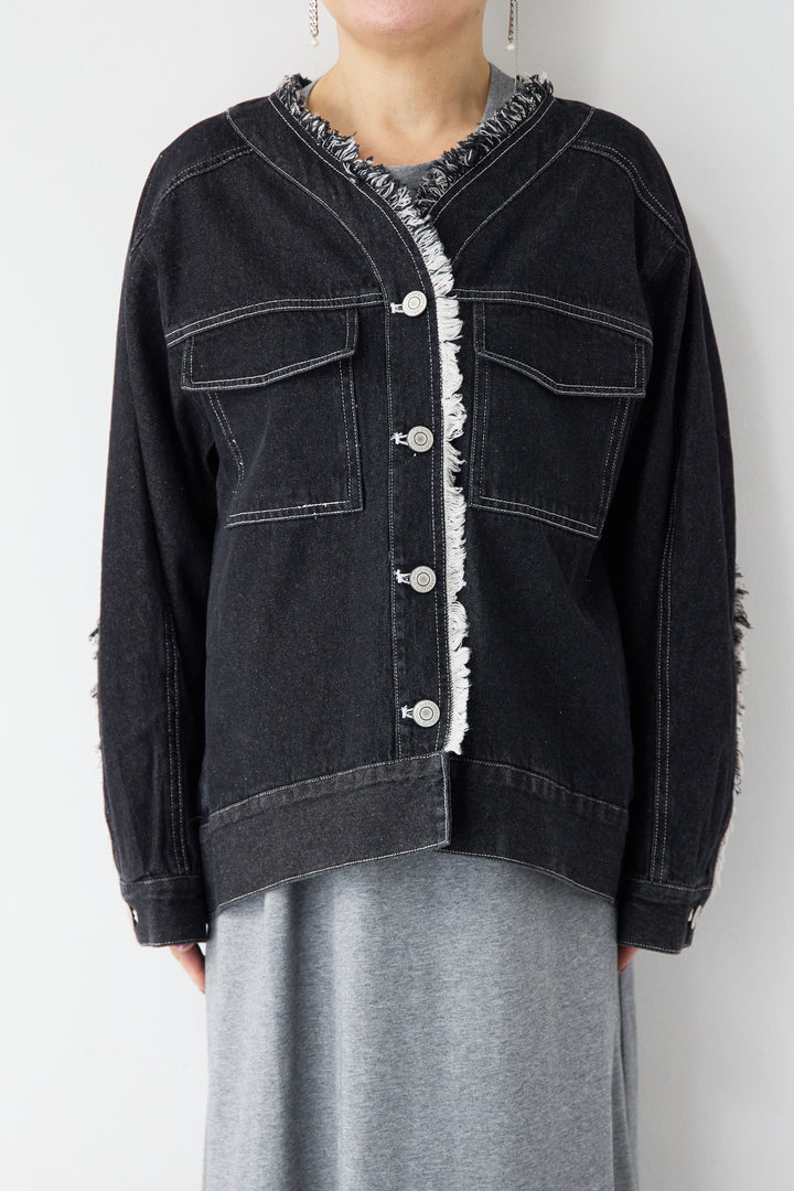 フリンジデニムジャケット
