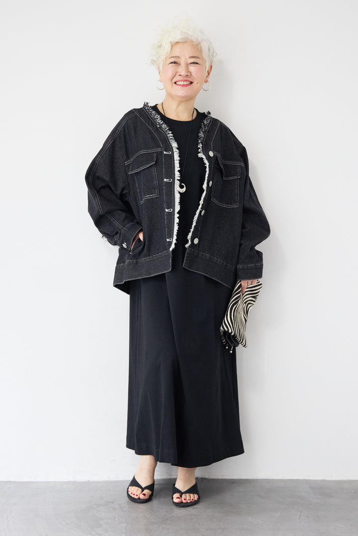 フリンジデニムジャケット