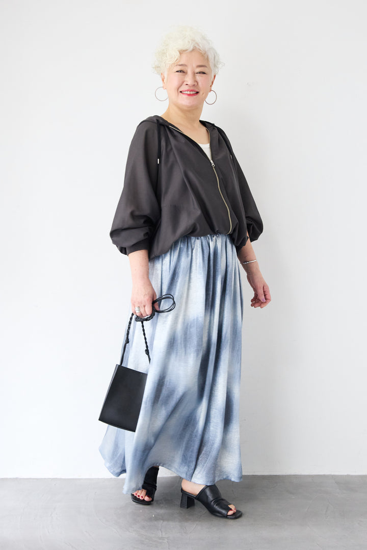 スラブリネン フーディショートブルゾン