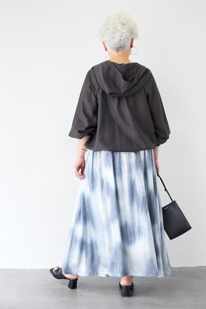 スラブリネン フーディショートブルゾン