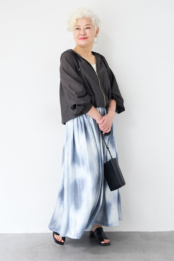 水彩柄グリッタースカート