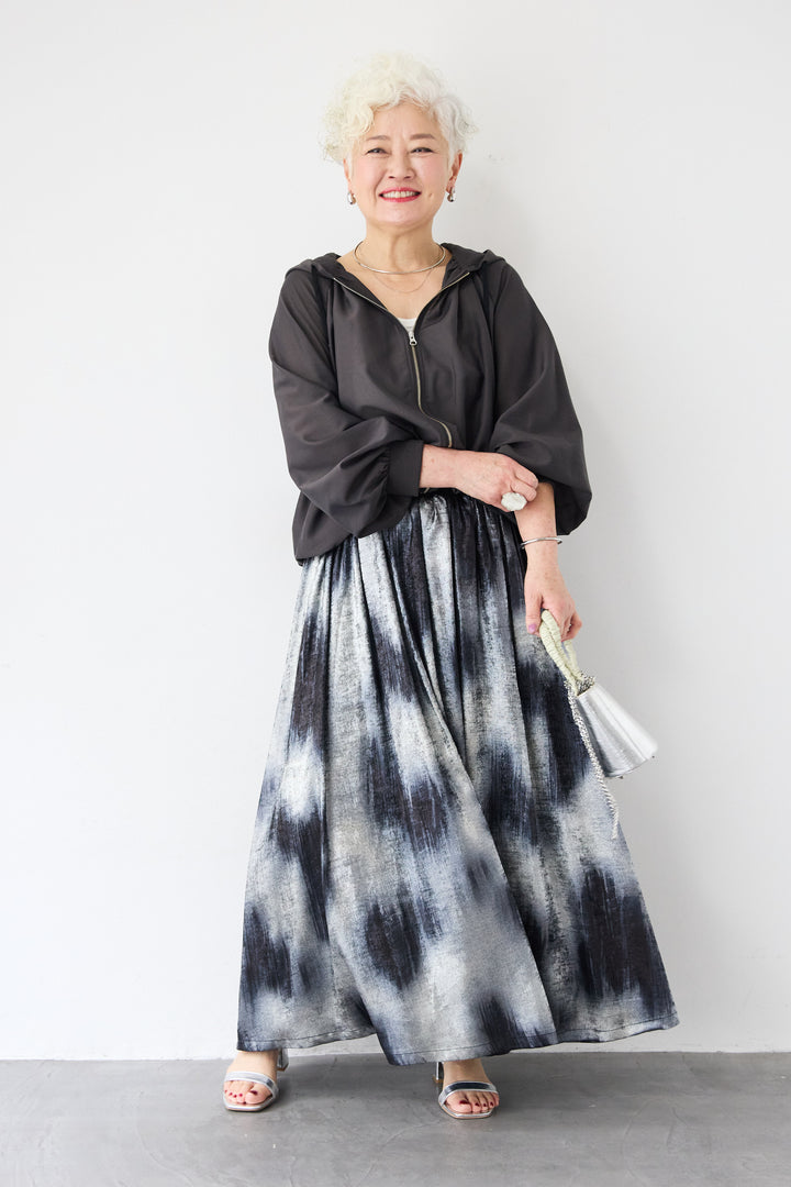 スラブリネン フーディショートブルゾン