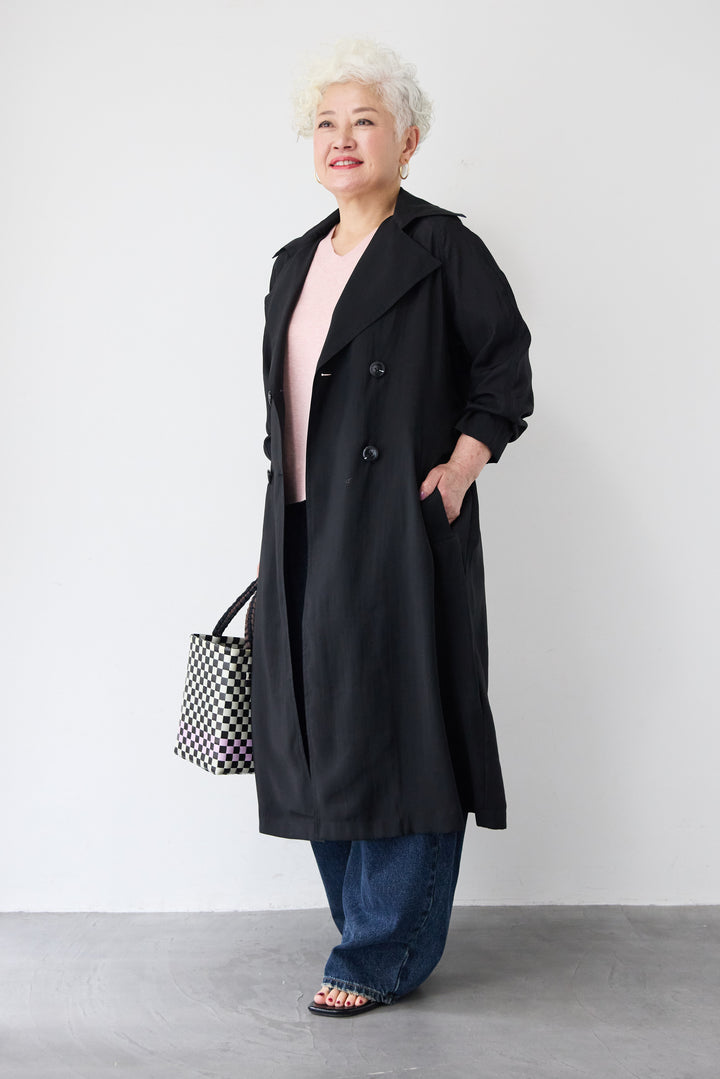 シアータフタトレンチコート
