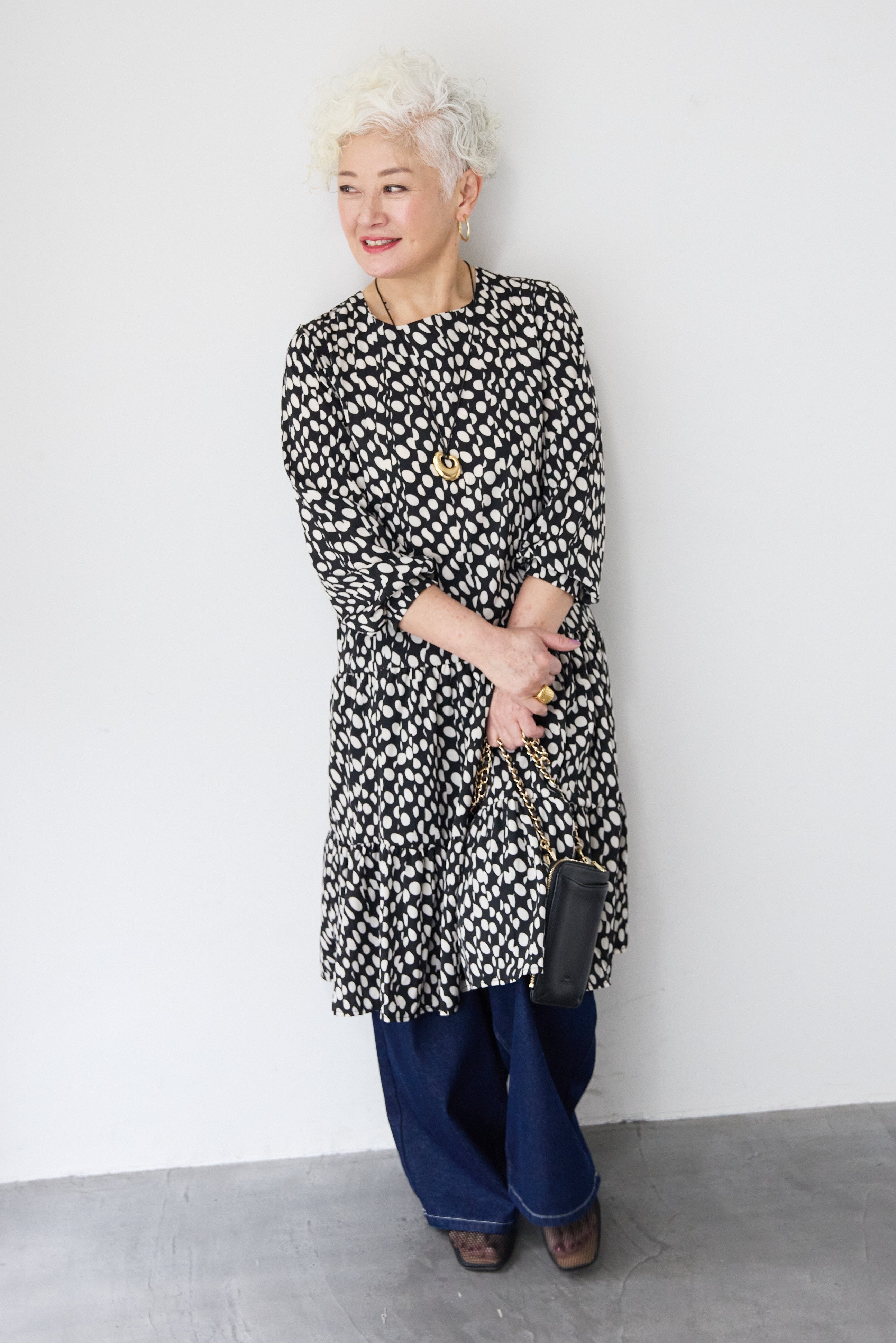 ドット柄ティアードワンピース – plusotoha