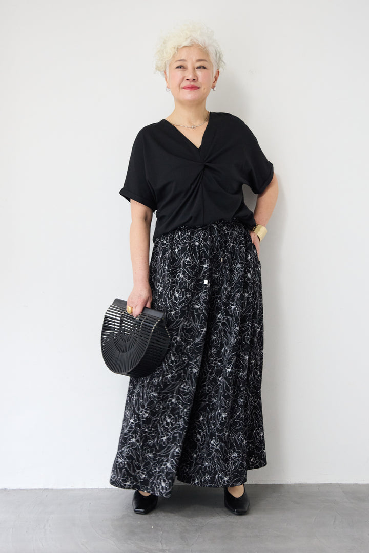 フラワープリントスカンツ