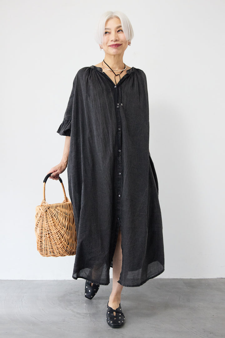 ヴィンテージライクギャザーワンピース