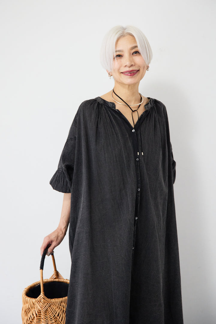 ヴィンテージライクギャザーワンピース