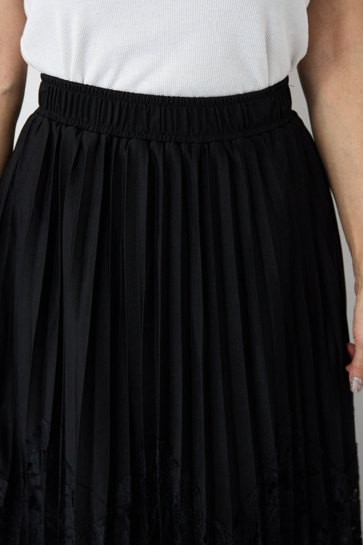 レース切替プリーツスカート