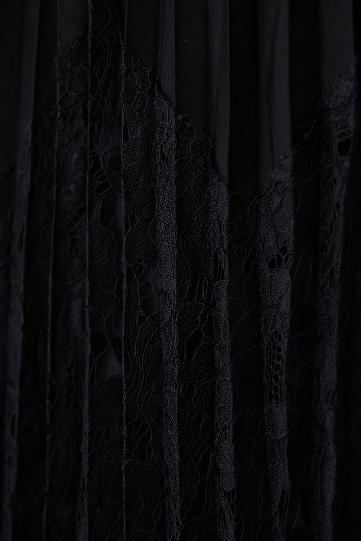 レース切替プリーツスカート