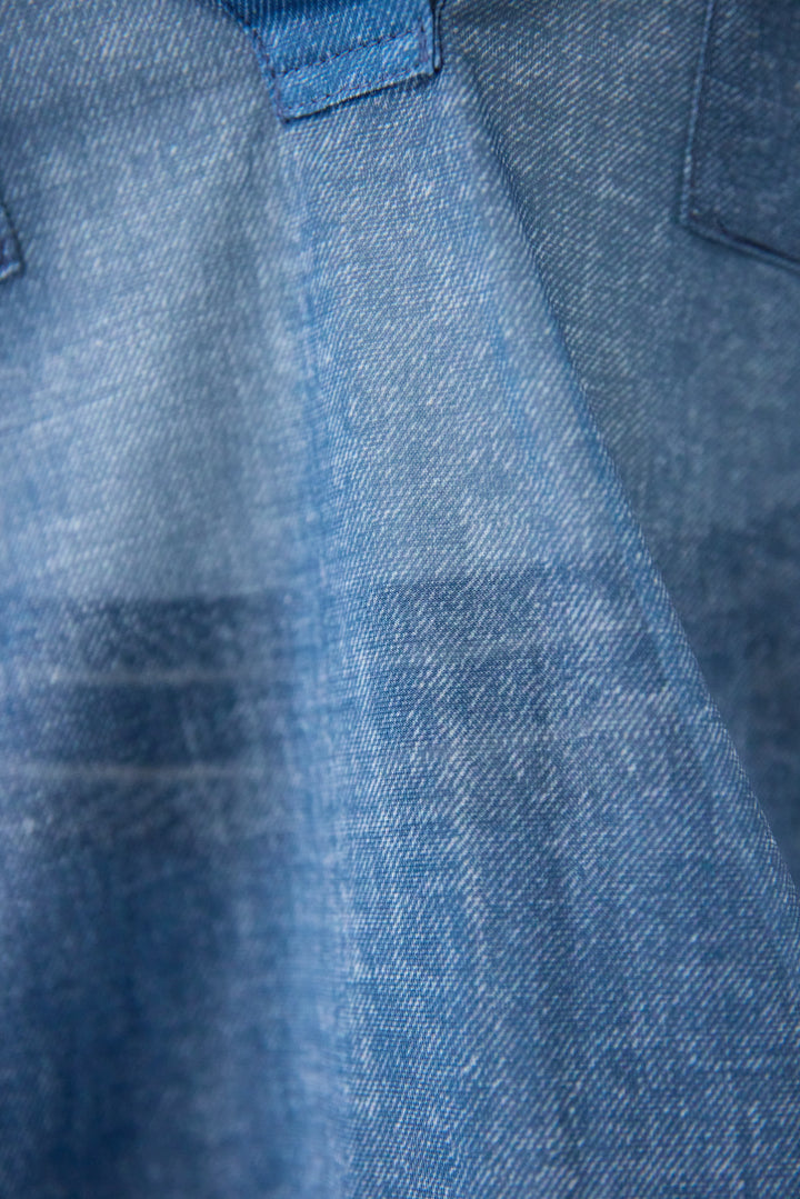 シアーデニムスキッパーシャツ