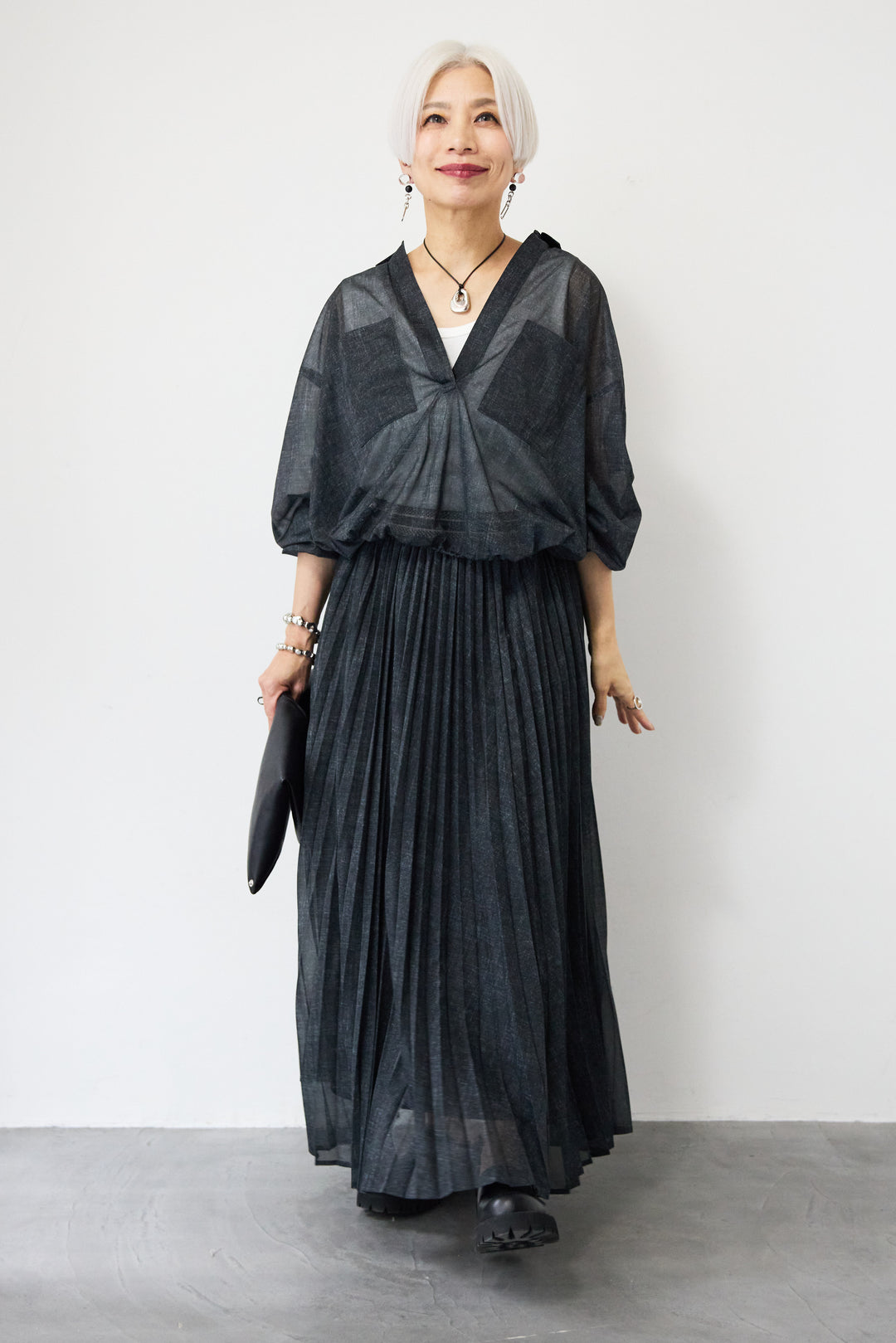 シアーデニムスキッパーシャツ