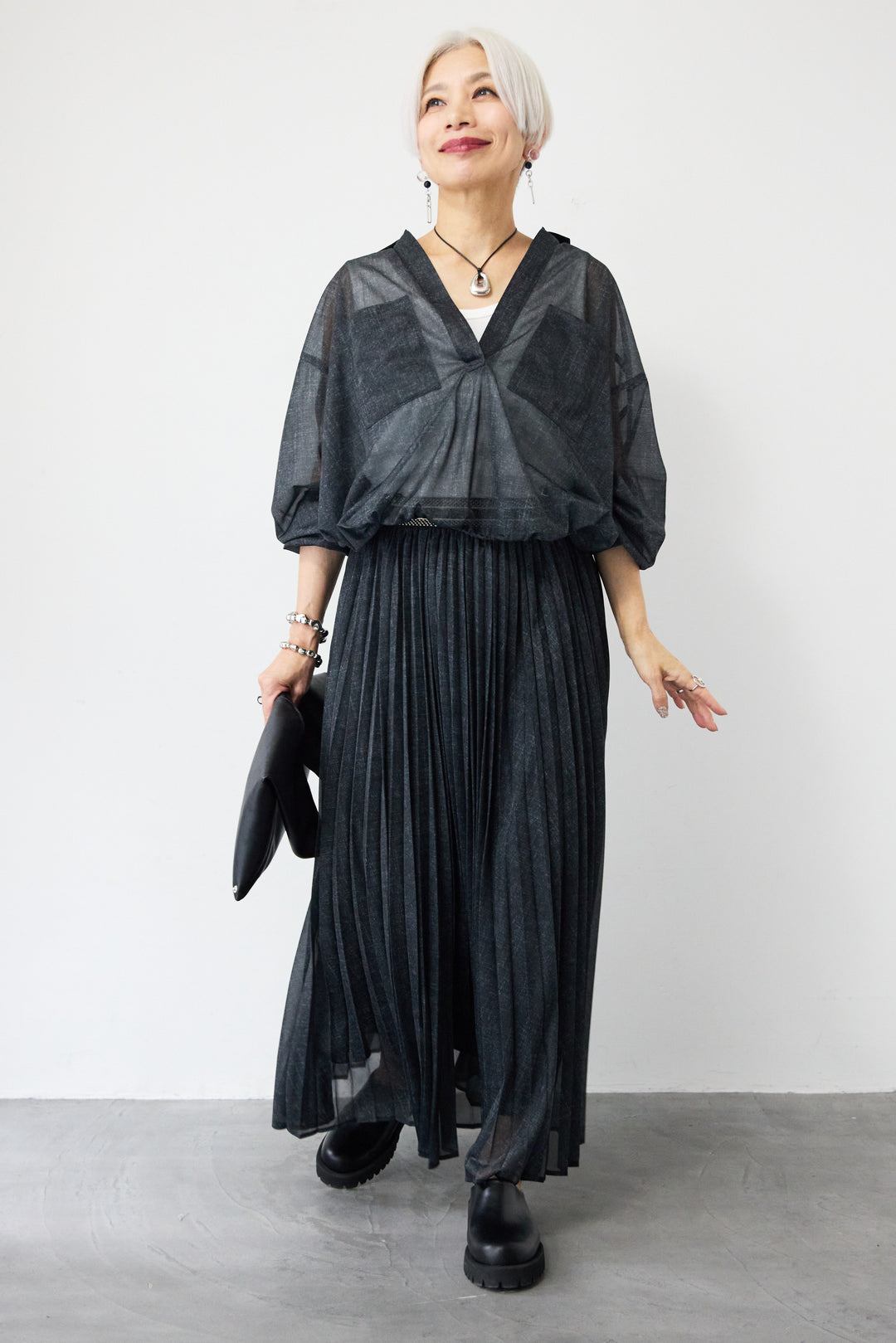 シアーデニムスキッパーシャツ