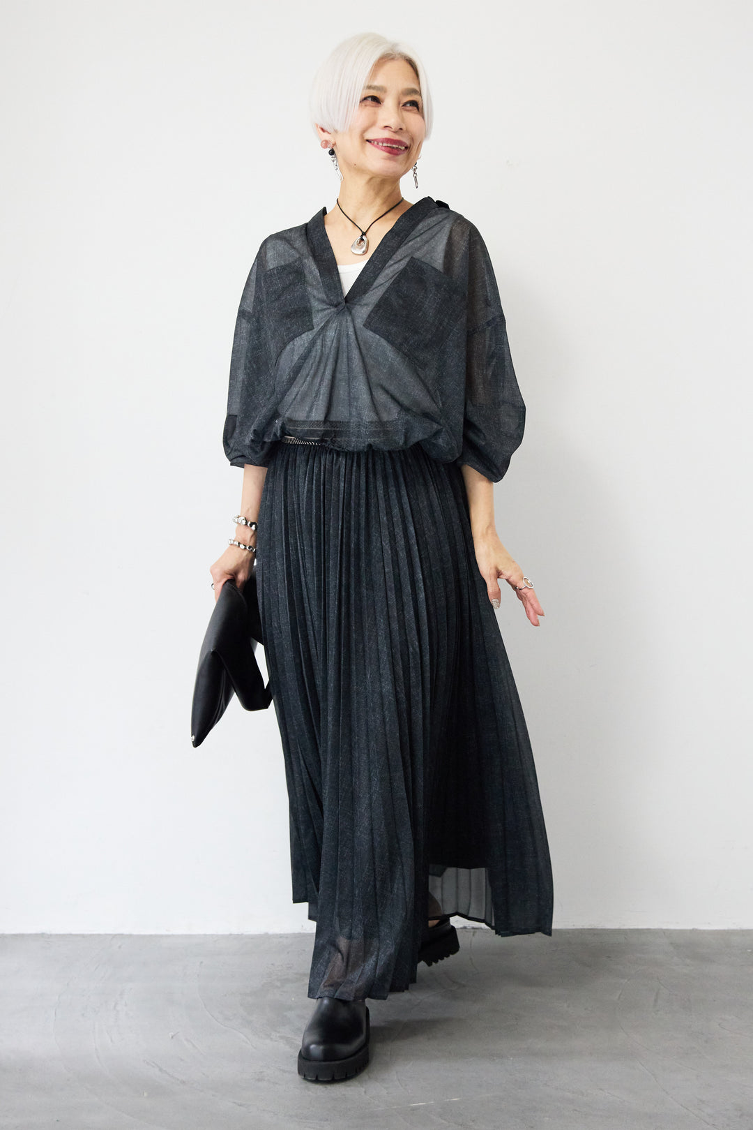 シアーデニムスキッパーシャツ