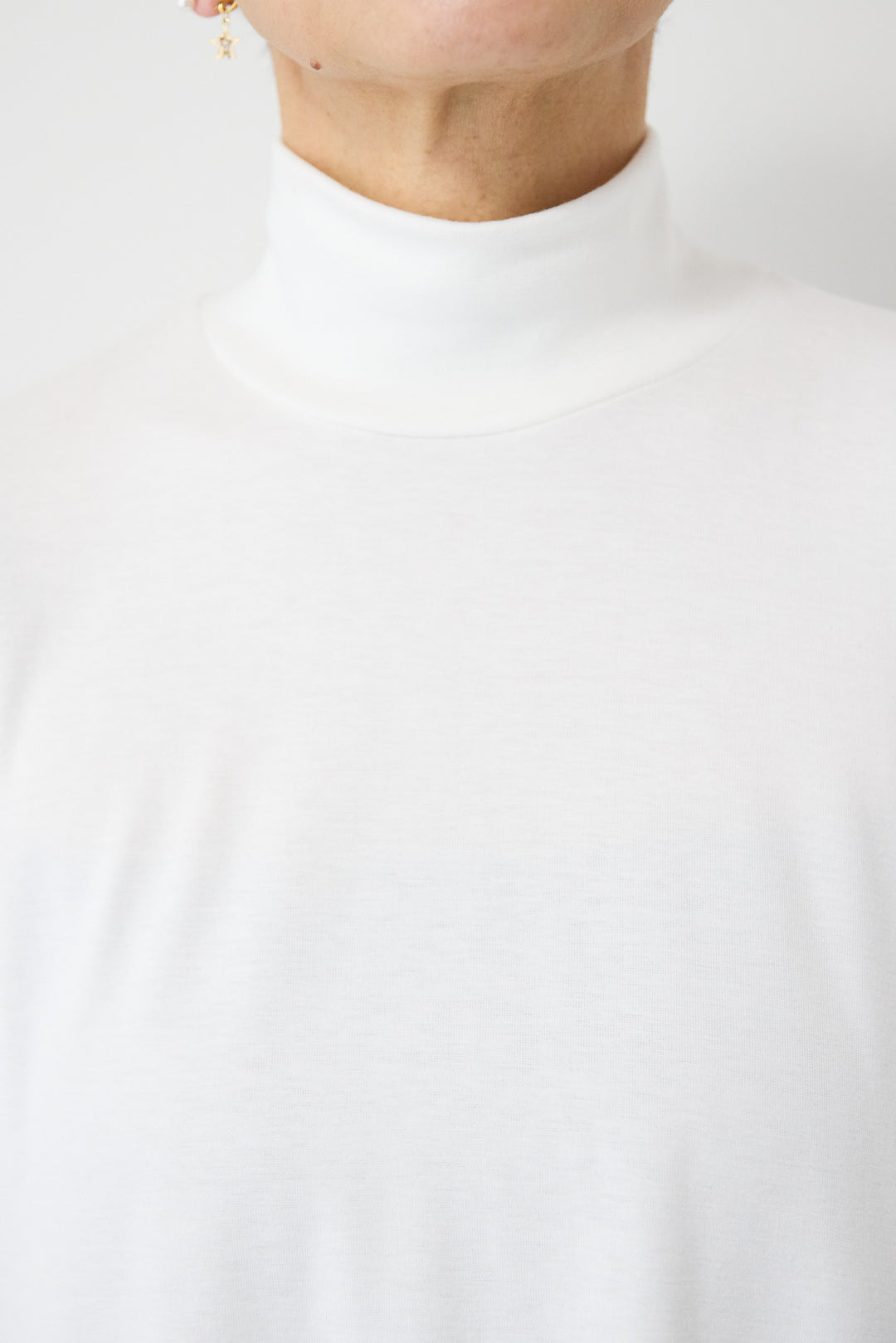 [SET]布帛ペプラム切替モックネックカットソー+ライトダンボールジョガーパンツ(2set)