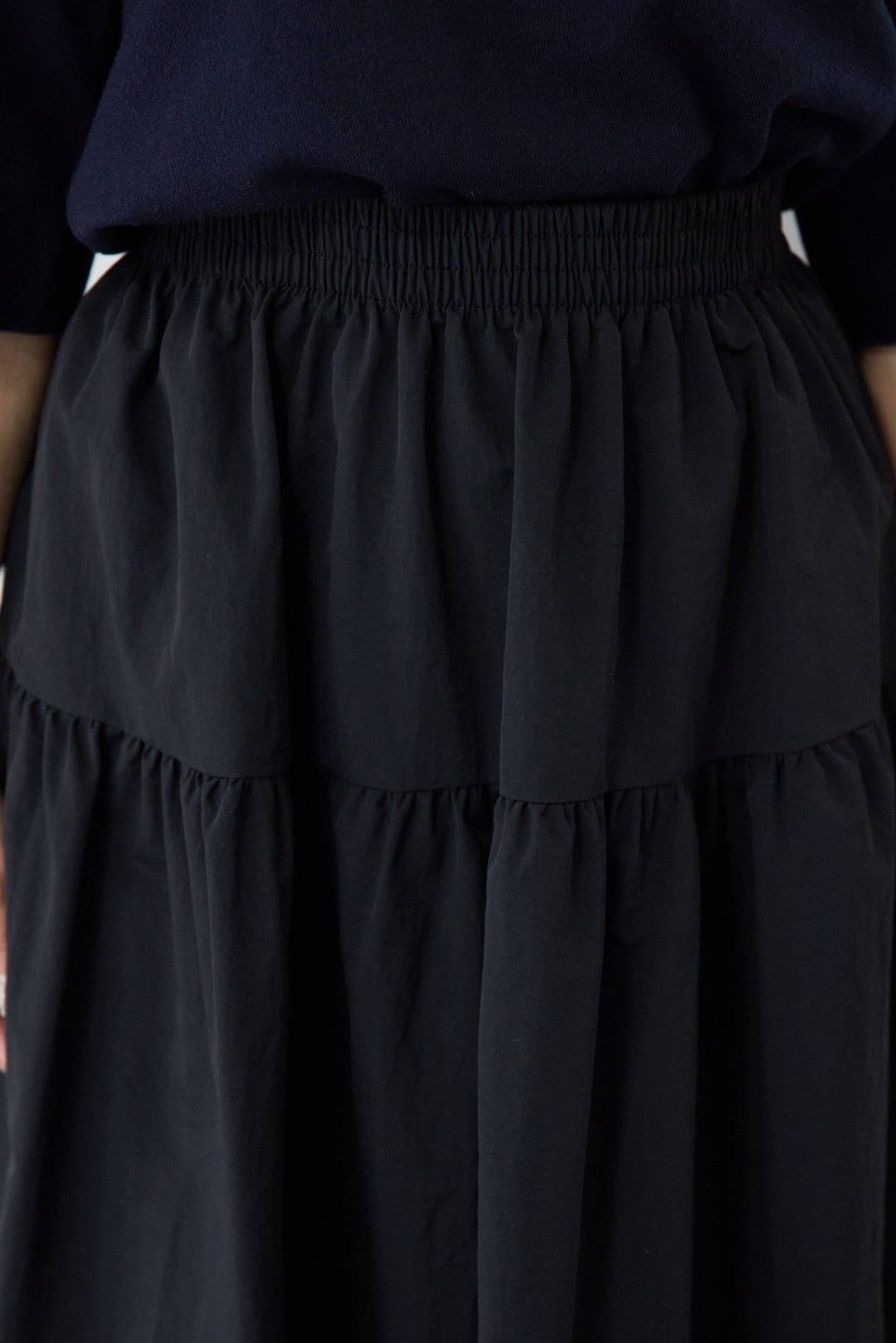 裾シアーデザインフレアスカート