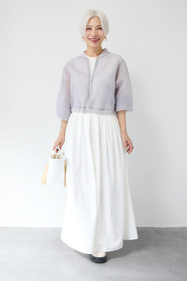 ボリュームタックフレアスカート