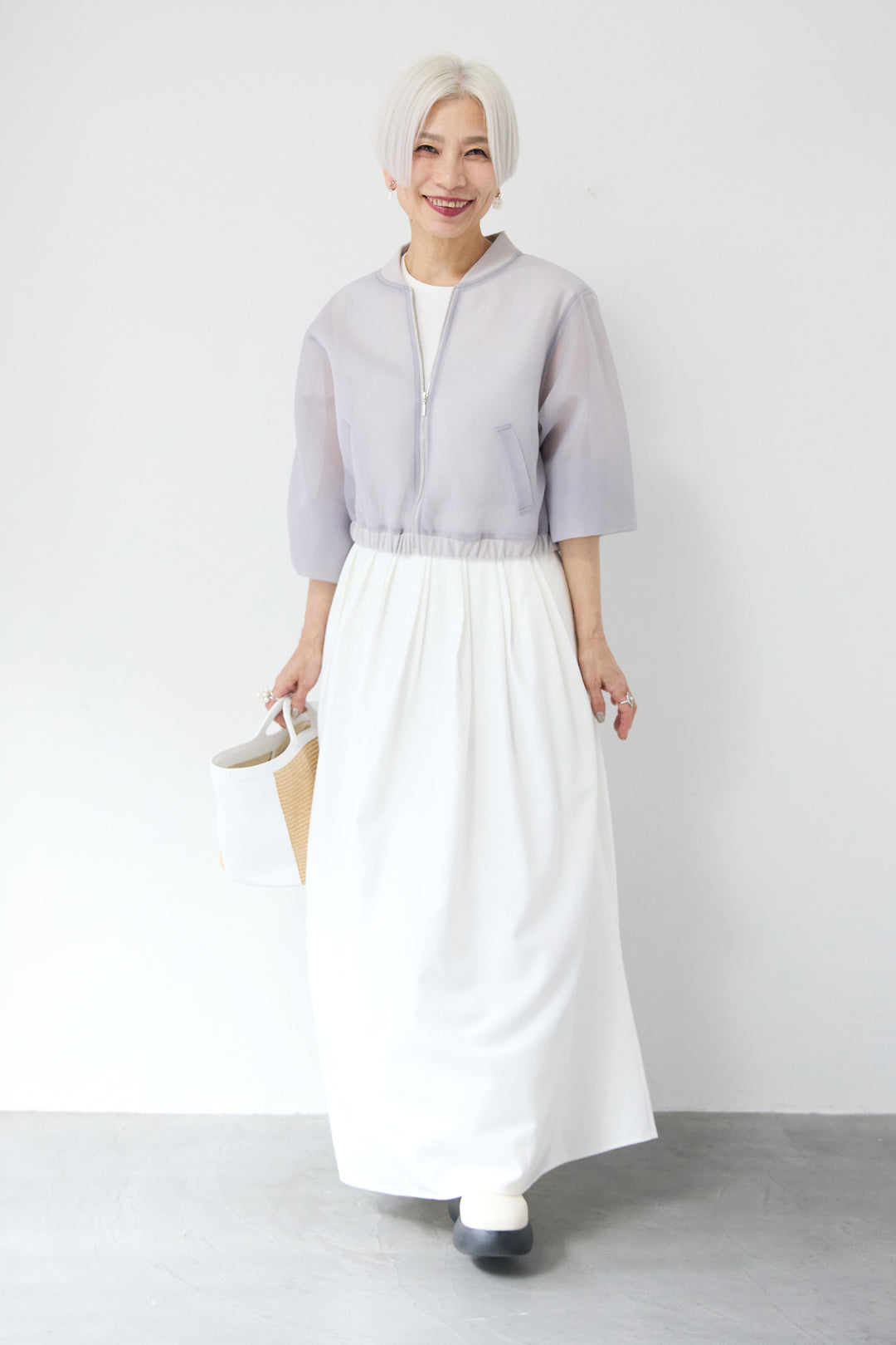 シアーダンボールジップブルゾン