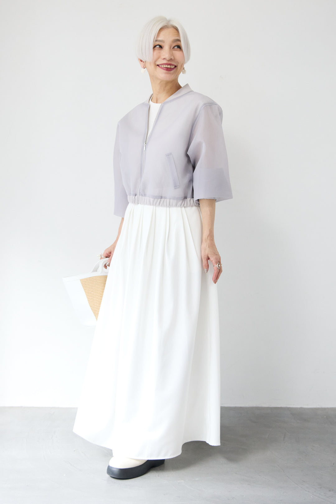 ボリュームタックフレアスカート