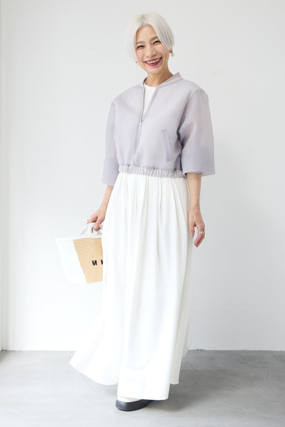 ボリュームタックフレアスカート