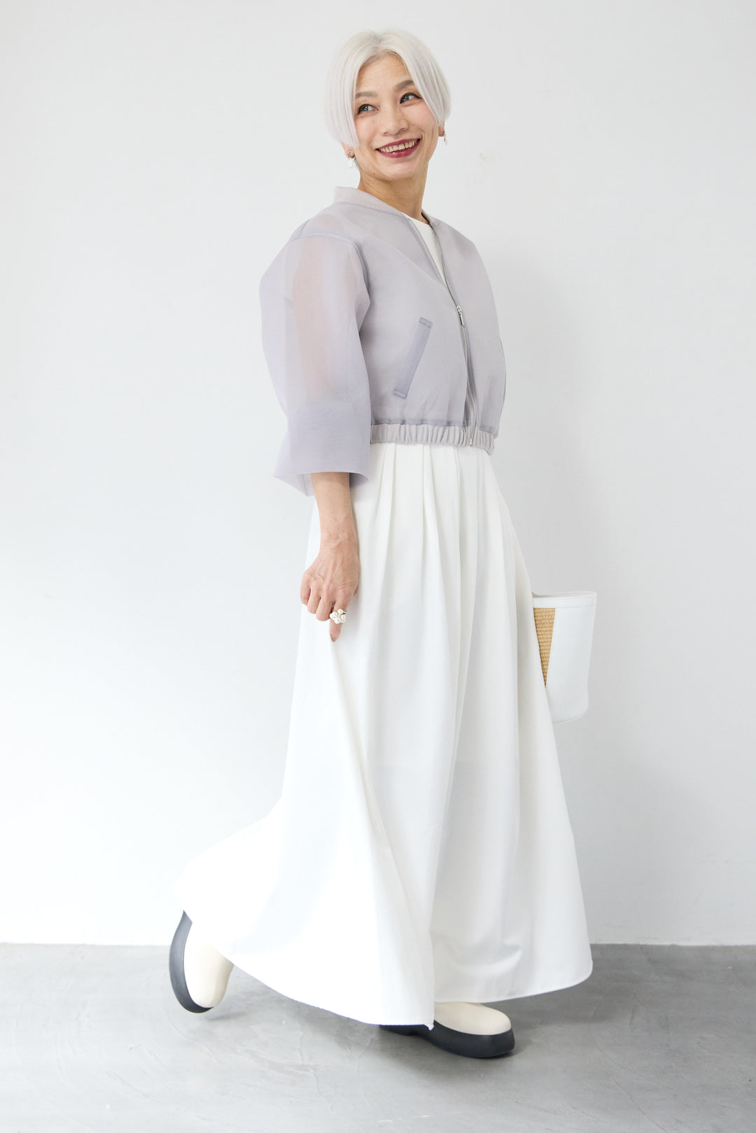 ボリュームタックフレアスカート