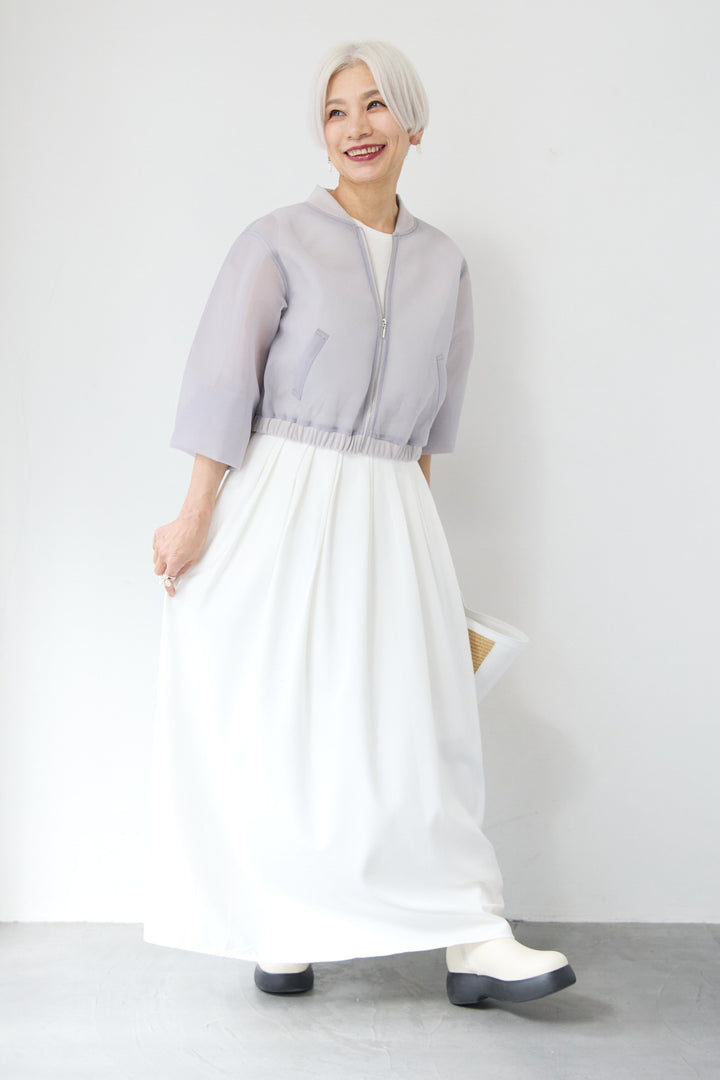 ボリュームタックフレアスカート