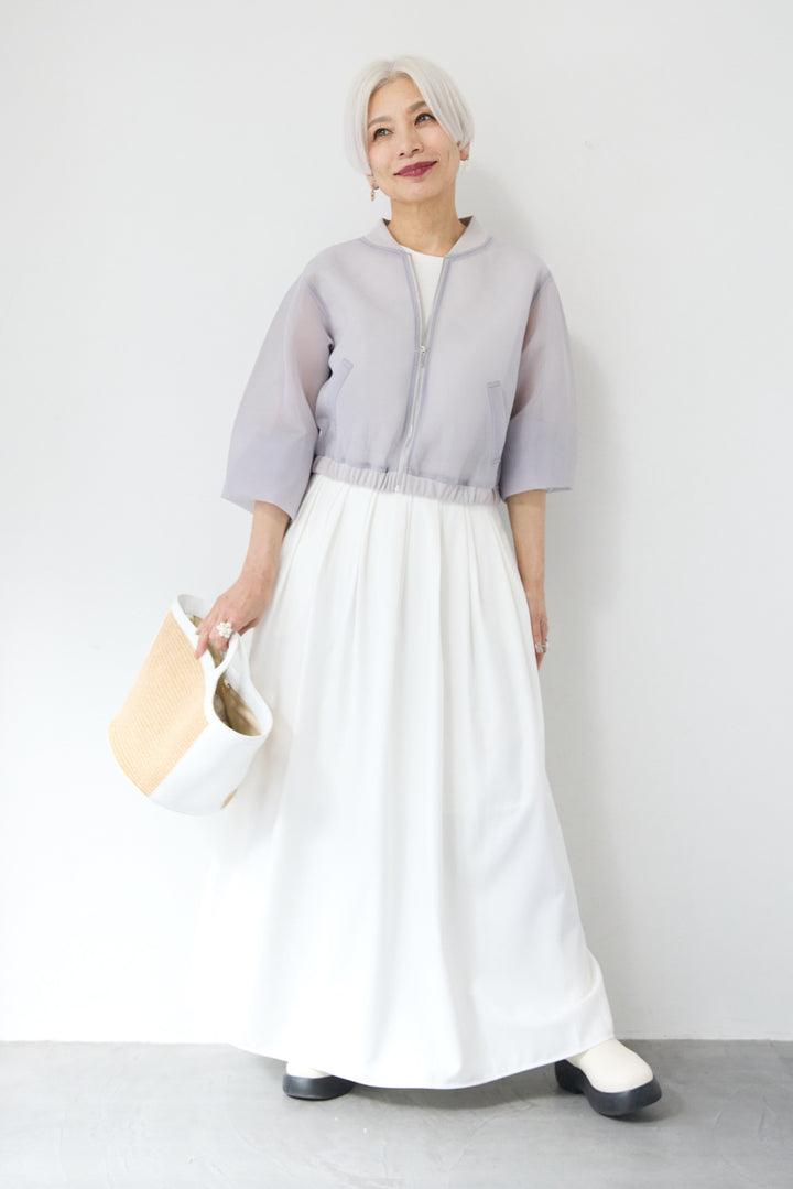 ボリュームタックフレアスカート