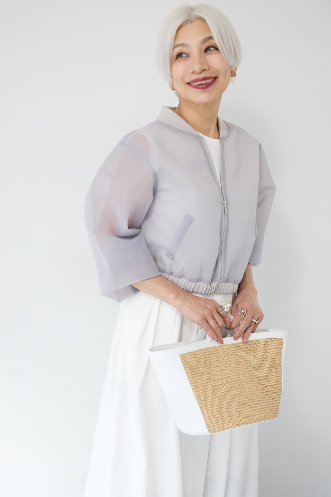 シアーダンボールジップブルゾン