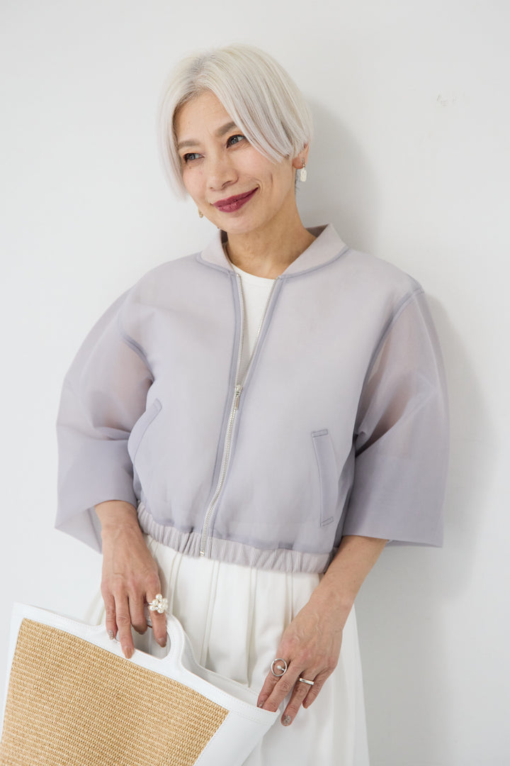 シアーダンボールジップブルゾン