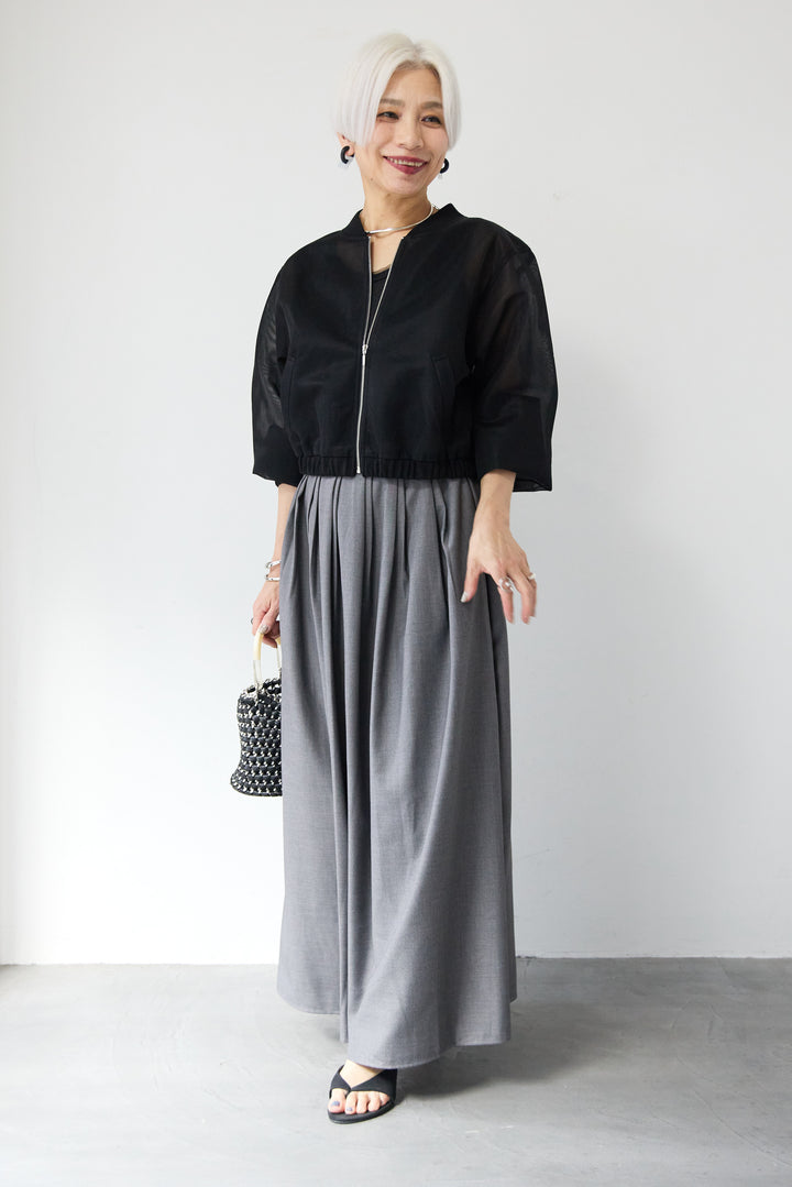 ボリュームタックフレアスカート