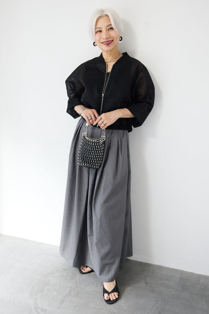 ボリュームタックフレアスカート