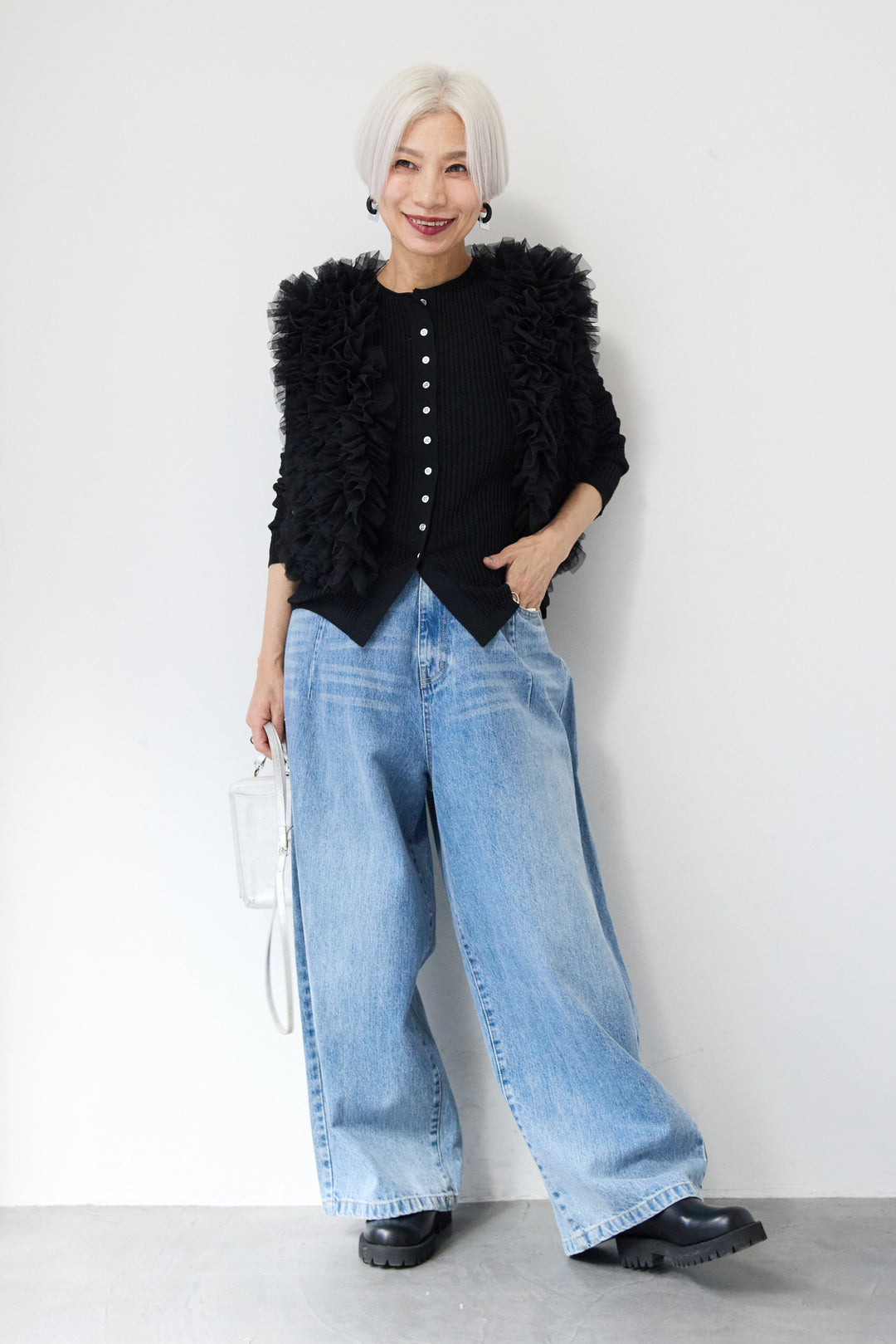 チュールフリルベスト