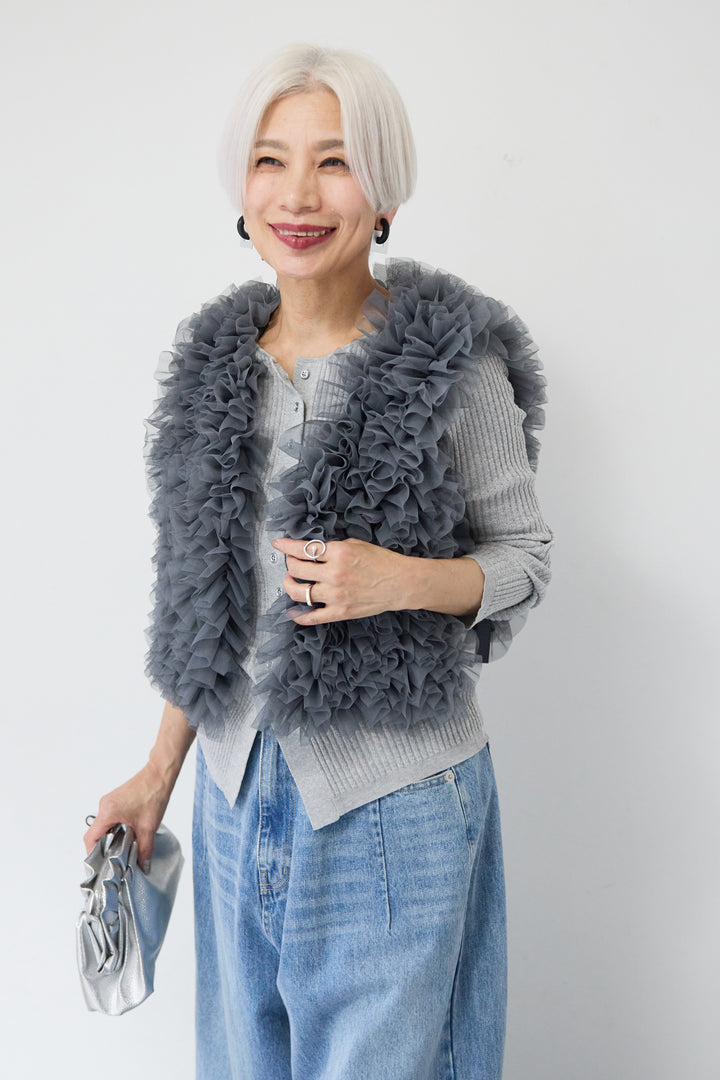 チュールフリルベスト